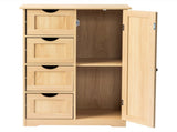 Natural wood color, MDF with melamine veneer, 56*30*80cm, 4 drawers, 1 door, bathroom vanity 73377159
