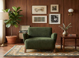 Lounge chair, accent chair, 28.15-inch Velvet Fabric Decorative Sofa, with Four Birch Legs, Suitable W2901P463303