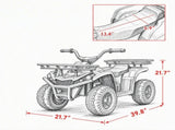 12V Ride on ATV, 4 Wheeler Kids with Dual Motors, Soft Start, Battery Display, Music & Lights, 21480263