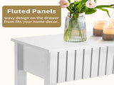 Modern Console Table with 3 Drawers and Open Storage Shelf, Entryway Table Narrow Long Sofa Table 09904615