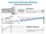 3 Tier Wire Shelving Unit, 1050 LBS NSF Height Adjustable Metal Garage Shelves, Heavy Duty W155091054