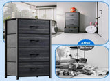 4-Drawer Dresser, Organizer Unit for Adult for Bedroom, Living Room, Charcoal Black 67713170
