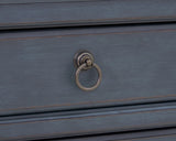 3-Drawer Nightstand, No Assembly Required, Corduroy Blue Finish B108P193084