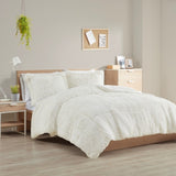 Full/Queen Shaggy Long Fur Comforter Mini Set B03595903