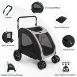 ZNTS Dog Stroller for Medium to Large Dogs, Foldable Dog Wagon with 4 Wheels, Adjustable Handle, Bid Dog 77943389