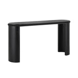 Mirod Vintage Console Table with Beaded Trim and Reversible Curved Legs, Natural Wood Veneer Finish N760P286010B