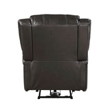 Modern Living Room Furniture 1pc Power Reclining Chair Brown Faux Leather Upholstery Plush Seating B011P256235