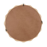 Solid Wood Wavy Mirror--Natural-Wood Vanity Mirror Wall Decor 36" x 36" Modern Mirror Wall Decor for W1445P189556