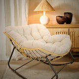 Outdoor Rocking Chair, Patio Egg Rocking Chair, Indoor Papasan Chair, Rattan Wicker Lounge Chair, W2887P271796