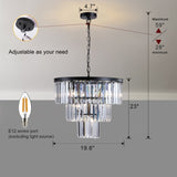 (Same as W1340102277/L5007) Black Luxury Crystal Chandelier Modern Chandeliers Lights Fixture W1340P189315