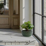 Handmade Glazed Ceramic Planter Set of 3, 15/12/10 Inch Diameter, Hammered Pattern, for Bamboo & W3273P321525