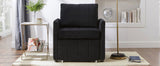 Upholstered Convertible Sleeper Sofa, 31.5" Pull Out Sofa Bed with 5-Position Adjustable Backrest, N719P272689B