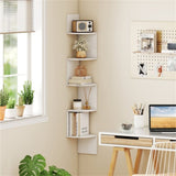 5-layer white wall mounted corner stand/bookshelf 33726356