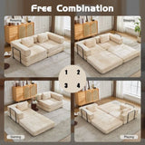 Compression Sofa,Convertible Floor Sofa Bed with Fixed-Shape Frame, Loveseats Boneless Modular 16877438