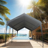 ZNTS 10x20ft gazebo party tent heavy duty canopy carport outdoor portable garage grey W2373P147980