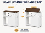 Flip-Top Narrow Bathroom Storage Cabinet with Rolling Wheels,Slim 15751419