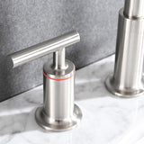 8 in. Widespread Double Handle Bathroom Faucet with Pop Up Drain in Brushed Nickel W122459284
