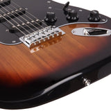 ZNTS GST Stylish Electric Guitar Kit with Black Pickguard Sunset Color 74714039