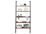 5-Layer Wall-Mounted Density Board Iron Frame Display Rack 23.62*11.81*70.87in Retro Brown with 95329862