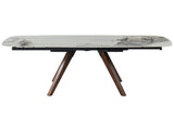 Retractable Imitation Sintered stone Table Expandable 55.12" to 78.74" can Seats 4-6 Person Heat W5630P456161