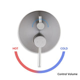 Wall Mounted Round Shower Combo Set with 10" Rain Shower head and Handheld Shower Head Set with W121957635