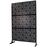 Outdoor & Indoor Privacy Metal Privacy 76" H48" W, Freestanding Decorative Privacy W465P193268