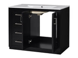 30'' Bathroom with Ceramic Sink Combo,Solid Wood Frame Bathroom Storage Cabinet, Freestanding N710P191970B