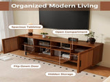 78-Inch Modern TV Stand for TVs up to 85", Entertainment Center with Cable Management, Soft-Closing N710P510679P
