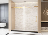 Frameless Single sliding shower door 56-60 "W x 76" H, 1/4 " Clear Tempered Glass, Explosion W1675P307006