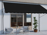 118.1"D x 59.1"W x"H Retractable Awning Black 85522071