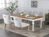 Modern, High-end Tufted Solid Wood Contemporary Flax Upholstered Dining Chair with Wood Legs 71781162