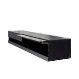 180 Wall Mounted Floating 80" TV Stand with 20 Color LEDs and Charging Station W331P225208