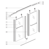 ZNTS 56-60in. W x 65'' H Frameless Double Sliding Tub Door, Bypass Tub Door Clear Glass Soft Closing, W1920P144581