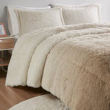 King/Cal King Ombre Shaggy Long Fur Comforter Mini Set B035129360