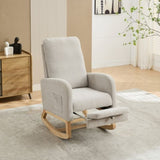 25.4"W Chair for Nursery, High Back Glider Chair with Retractable Footrest, Side Pocket, W1852P186196