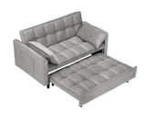 Modern Velvet Loveseat Futon Sofa Couch Pullout Bed, Small Love Seat Lounge Sofa w/Reclining 11183892