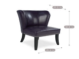 25.6 "x27.2" x32.8 " PU Leather Accent Chair, Living Room Lounge Sofa Chair with Rivet Trim for W5325P458035