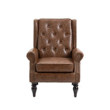 COOLMORE Wood Frame Armchair, Modern Accent Chair Lounge Chair with Sturdy Wood Legs for Living Room W395109980