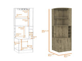 Macadamia 8-Bottle 2-Shelf Bar Cabinet B062P202119