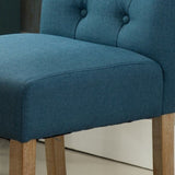 Habit Solid Wood Tufted Parsons Dining Chair, Set of 2, Blue T2574P164541