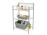 3 Shelves Tiered Bathroom Storage Rack in Satin Nickel 22984454