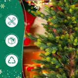 2 Pack 4 FT Dual Tone Artificial Christmas Tree with Pot Stand, Potted Xmas Pine Tree with 119 70224636