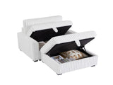 Living Room Sofa and seat with Storage Box ,for Bedroom, Office, Large-White -Armrest W1708P291301