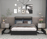 King Bed Frame, Storage Headboard with Charging Station, Solid and Stable, Noise Free, No Box Spring W2129P272215