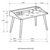Grey 4-Compartment Writing Desk B062P153653