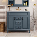 ZNTS 36'' Bathroom Vanity with Top Sink, Modern Bathroom Storage Cabinet with 2 Soft Closing Doors and 2 97413258