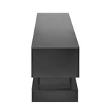 51.18inch Black morden TV Stand with LED Lights,high glossy front TV Cabinet,can be assembled in W67963291