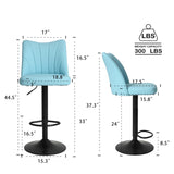 Swivel Bar Stools Set of 2,Height Adjustable Counter Stool,Modern Armless Faux Leather Barstool W561P175969