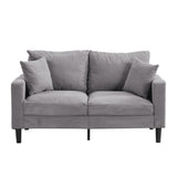 57 " High Resilience Loveseat Sofa, Wooden Frame 2 Seat Sofa, Comfy , Small Space Saving Modern W311P221207