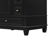 24" Bathroom Vanity with Sink and Drawers, Black Freestanding Vanity Cabinet with Ceramic Top and 74450990